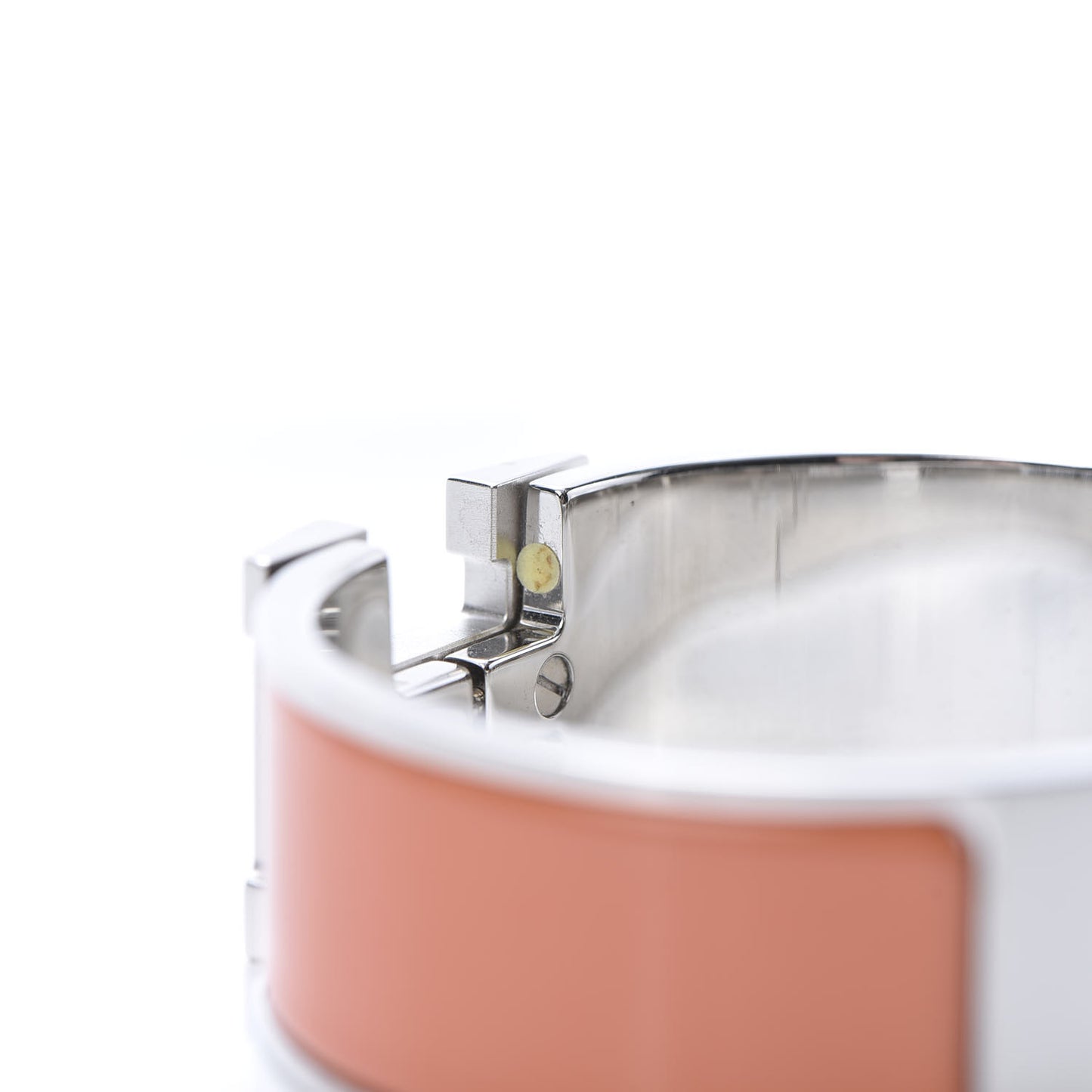 Enamel Wide Clic Clac H Bracelet PM Peach Melba