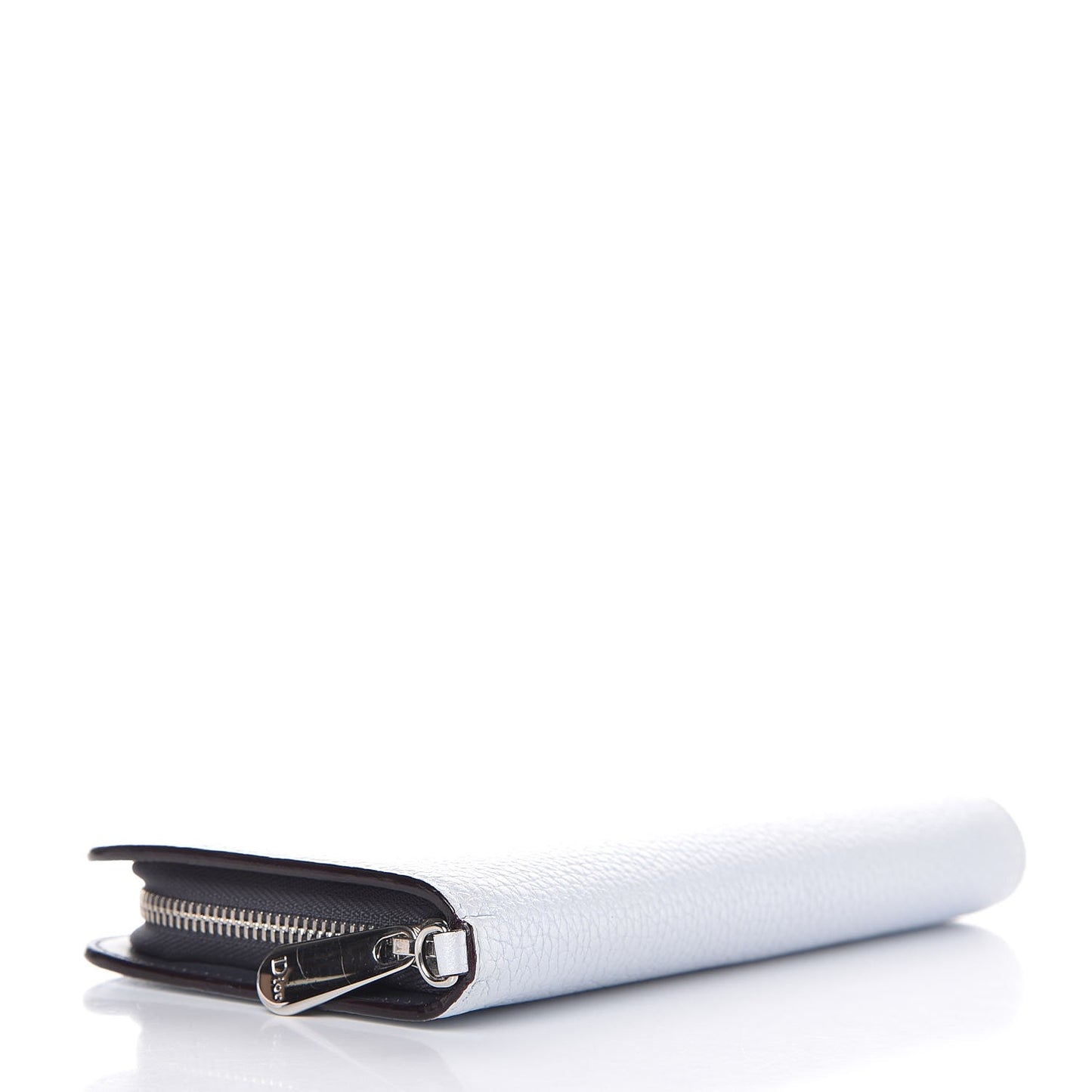 Metallic Bullcalf Diorissimo Voyageur Wallet Silver