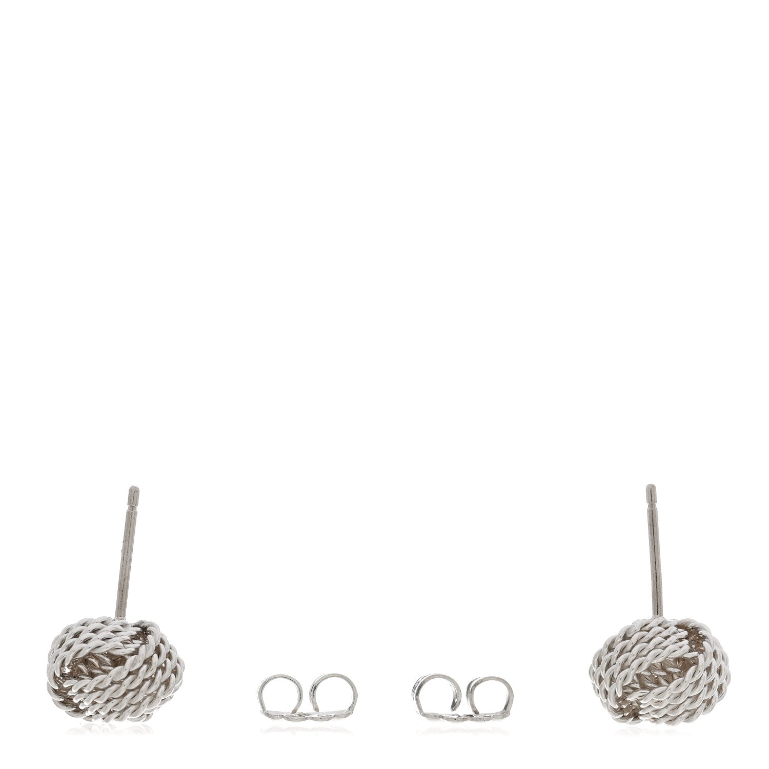 Tiffany Sterling Silver Twist Knot Earrings 3 of 4