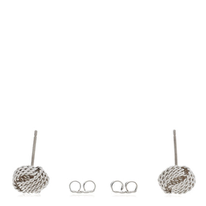 Tiffany Sterling Silver Twist Knot Earrings 3 of 4
