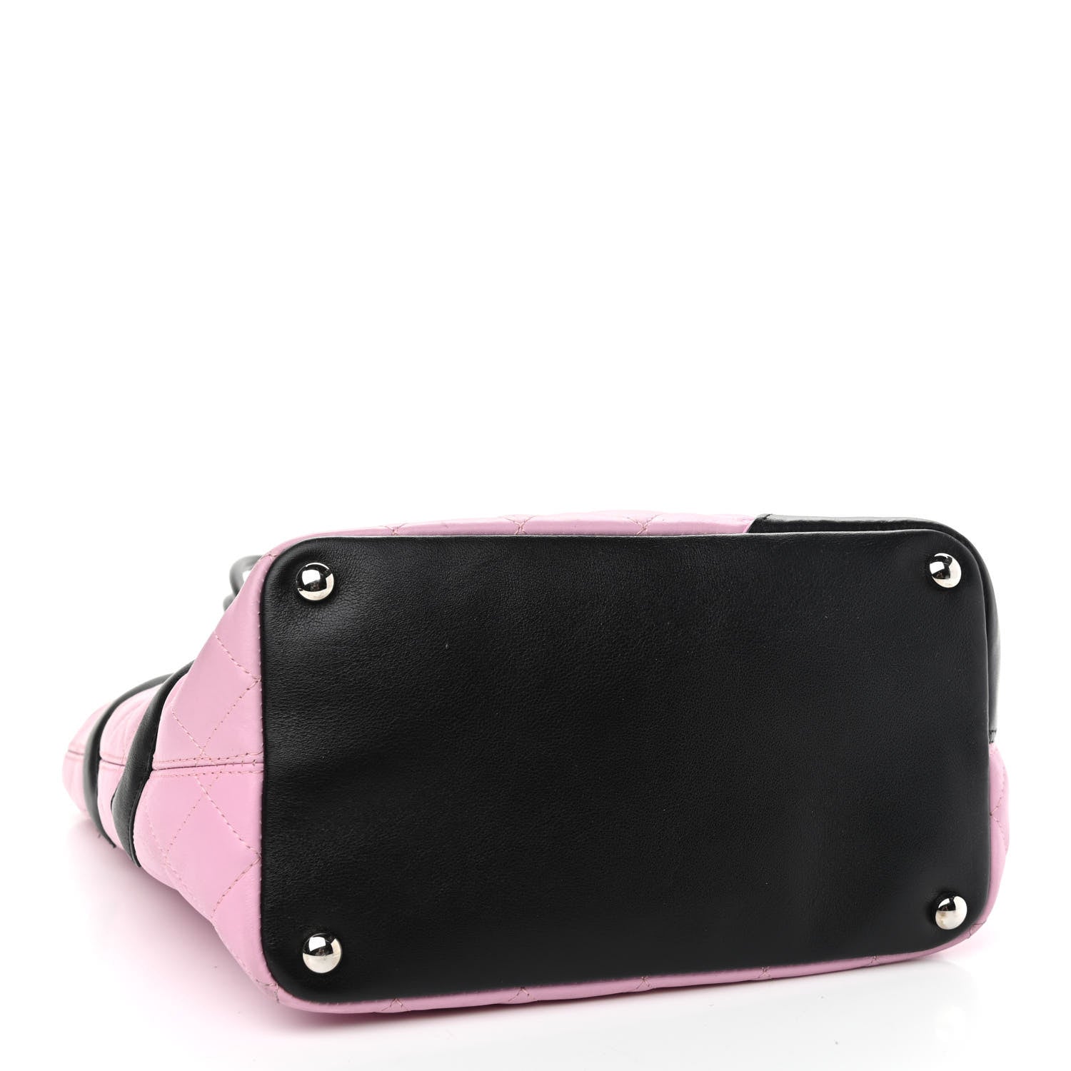 Chanel Calfskin Quilted Medium Cambon Tote Pink Black 4 of 11