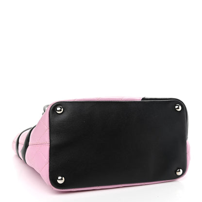 Chanel Calfskin Quilted Medium Cambon Tote Pink Black 4 of 11
