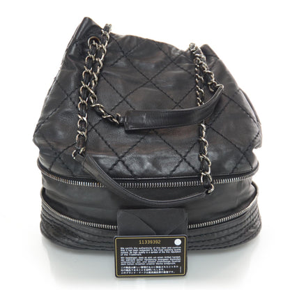 Chanel Lambskin Expandable Tote Black 3 of 8