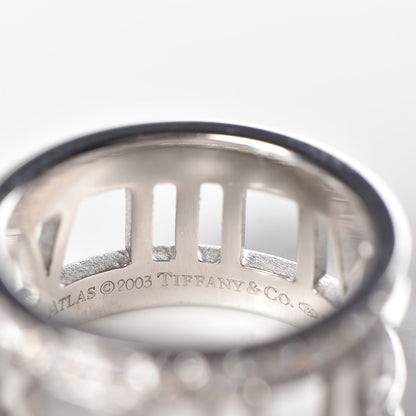 Tiffany 18K White Gold Diamond Atlas Open Ring 4 6 of 10