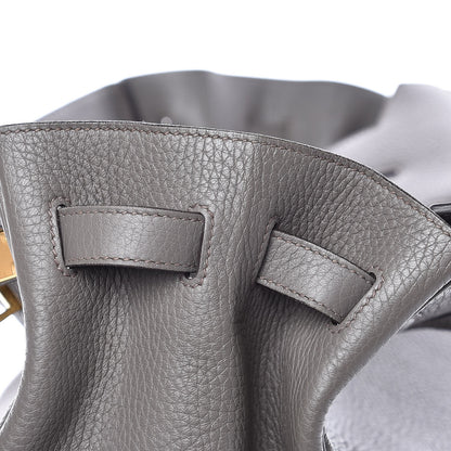 Hermes Taurillon Clemence Birkin 35 Etain 13 of 41
