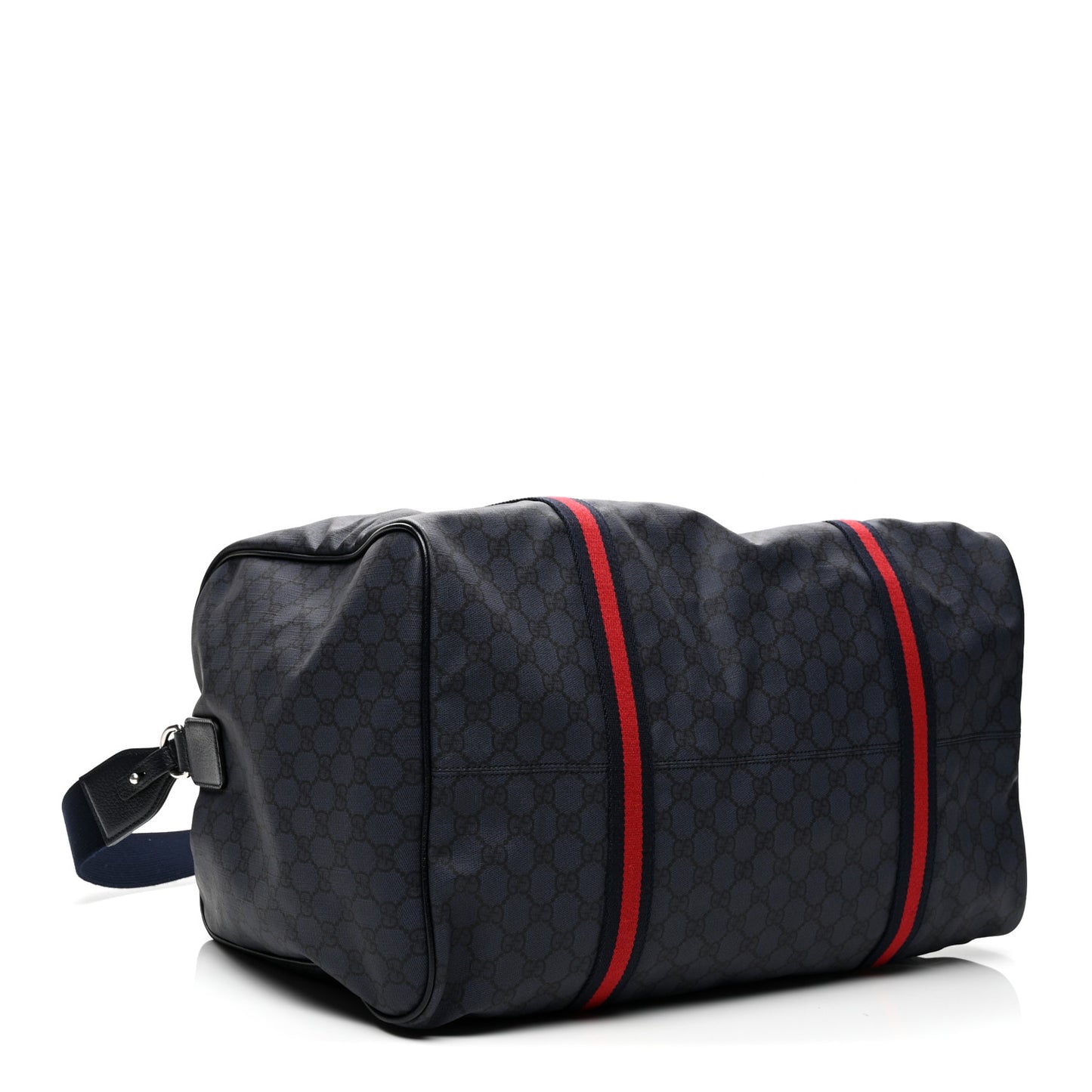 GG Monogram Medium Web Duffle Bag Dark Blue