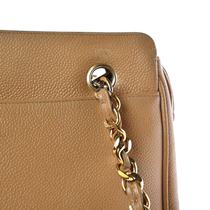 Chanel Caviar CC Shoulder Bag Beige 8 of 16