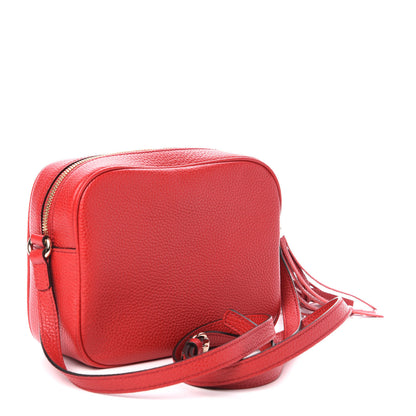 Gucci Pebbled Calfskin Small Soho Disco Bag Vibrant Red 3 of 11