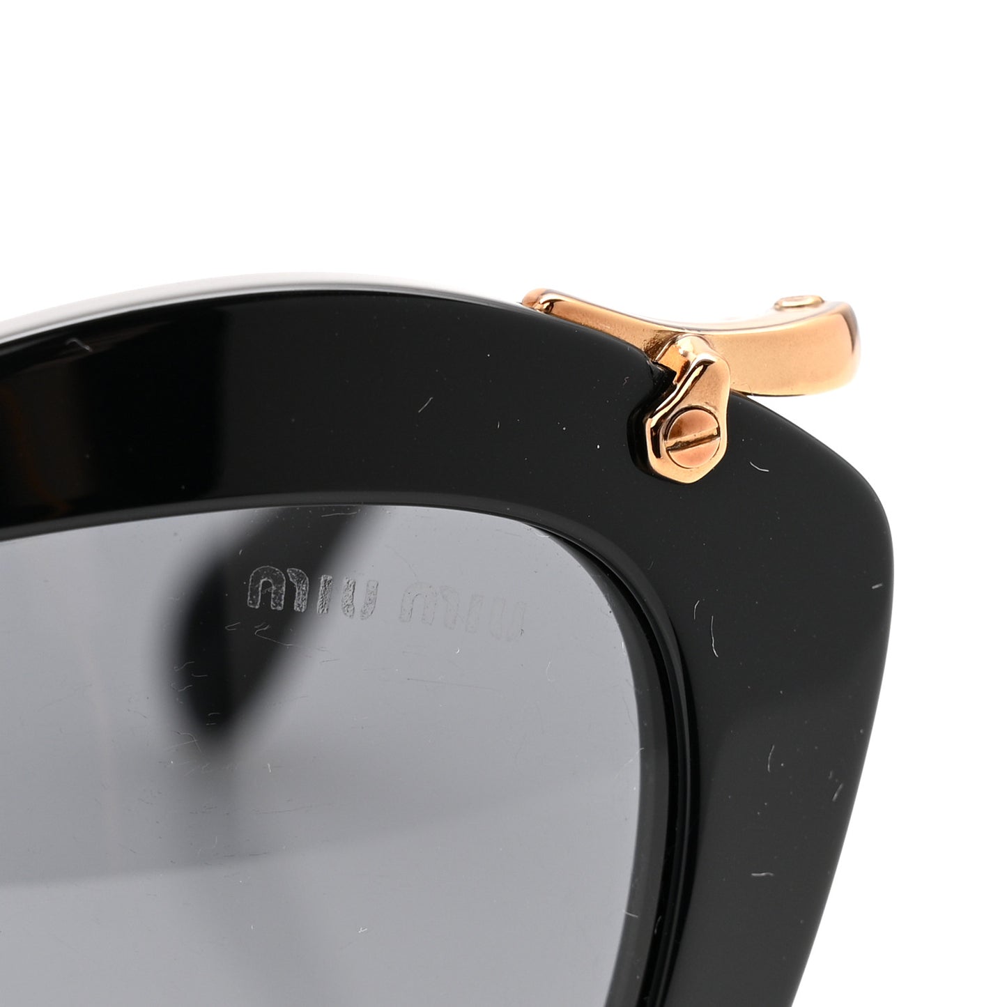 Acetate Metal Cat Eye Sunglasses SMU10N Black