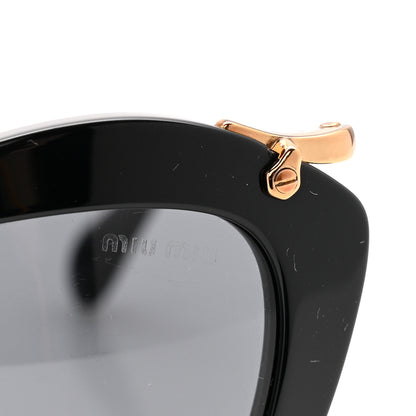 Miu Miu Acetate Metal Cat Eye Sunglasses SMU10N Black 9 of 10