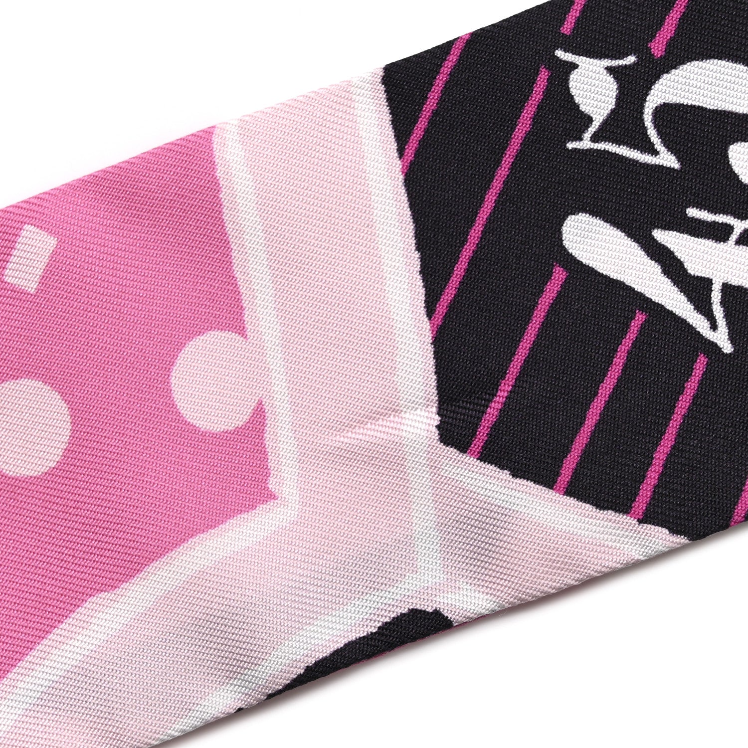 Hermes Silk Jeu de Soie Uniforme Twilly Rose Vif Black Rose 5 of 5