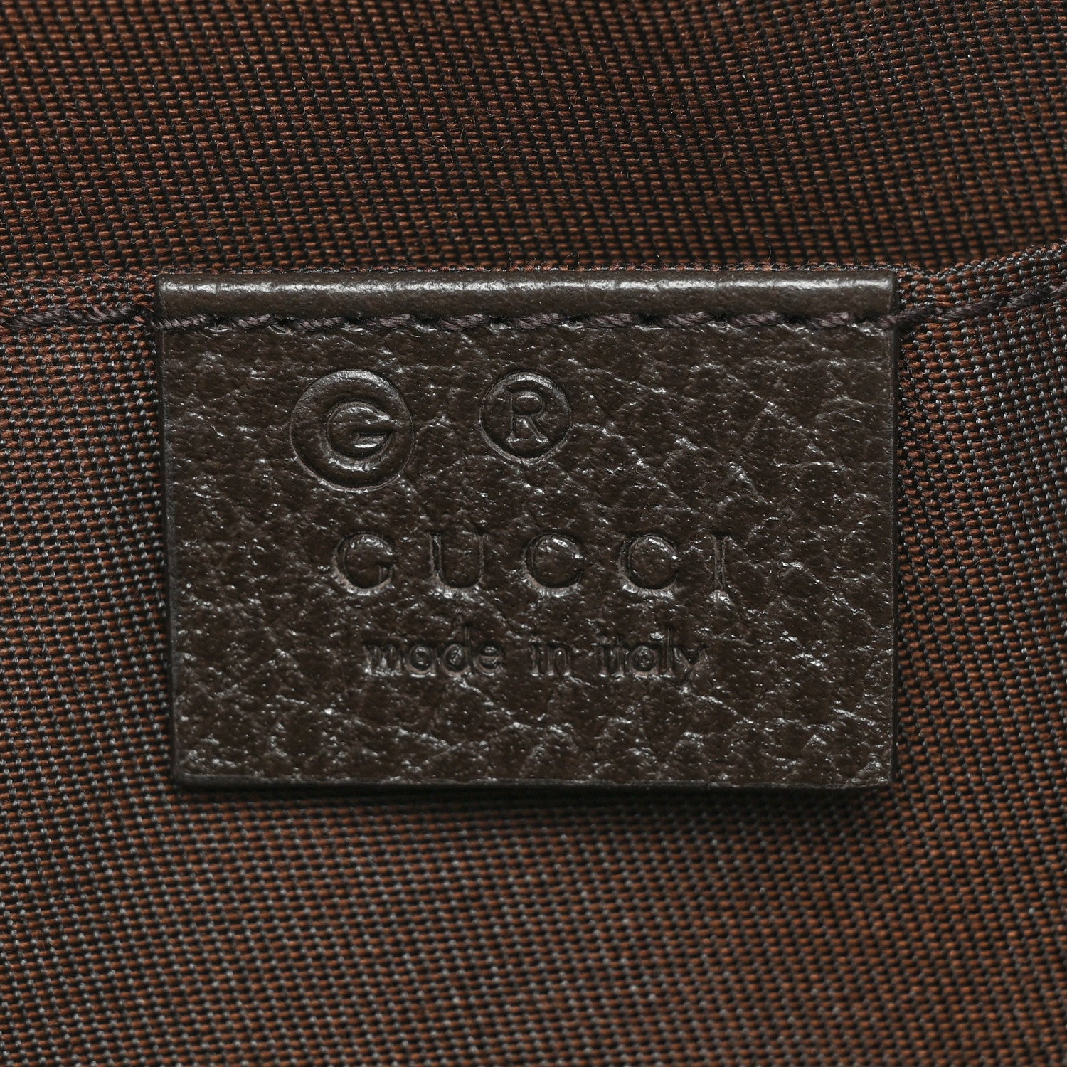 Gucci Monogram Dollar Calfskin Belt Bag Beige Ebony Testa di Moro Marrone Scuro 6 of 9