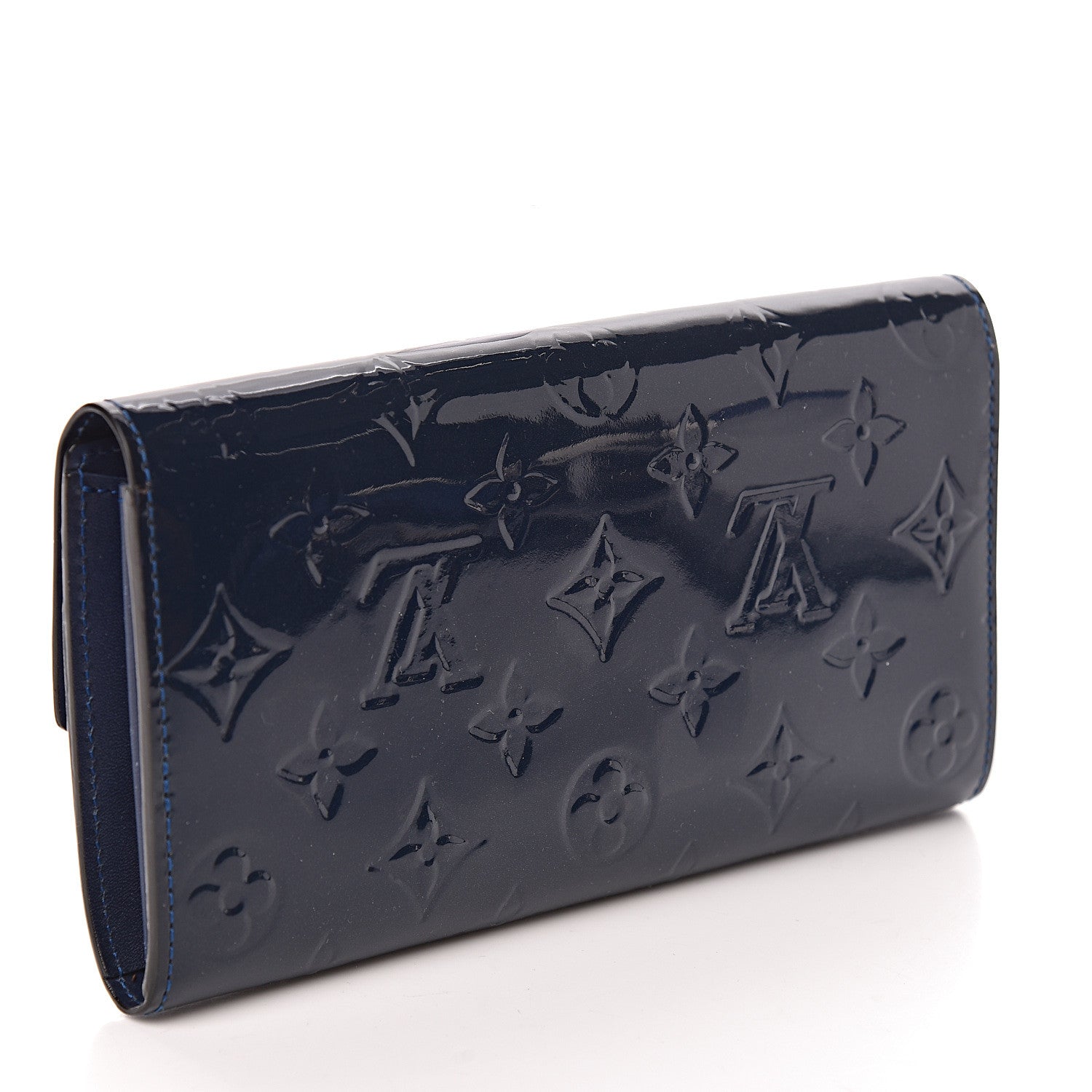 Louis Vuitton Vernis Sarah Wallet Grand Blue 3 of 8