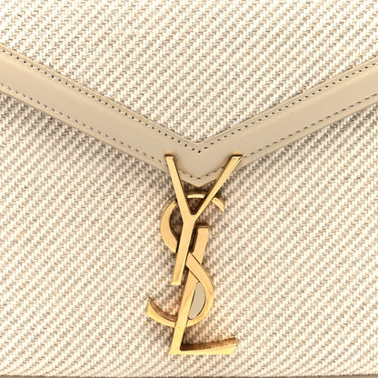 Saint Laurent Canvas Calfskin Mini Classic Monogram Cassandra Top Handle Beige Cream 7 of 9