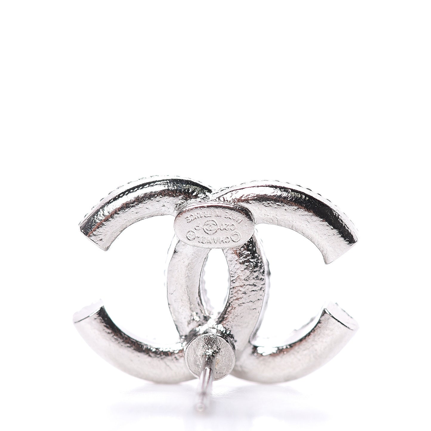 Crystal CC Earrings Silver