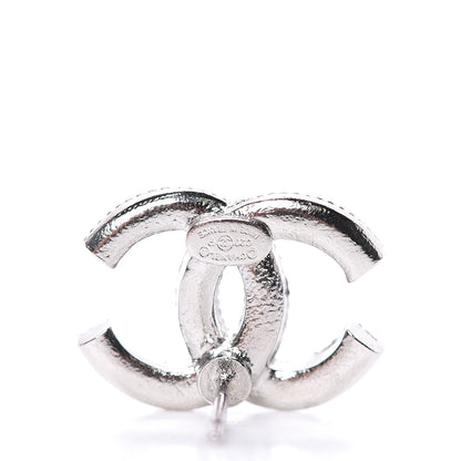 Chanel Crystal CC Earrings Silver 3 of 5