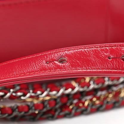 Chanel Suede Calfskin Quilted Medium Gabrielle Hobo Red Blue Yellow 11 of 11