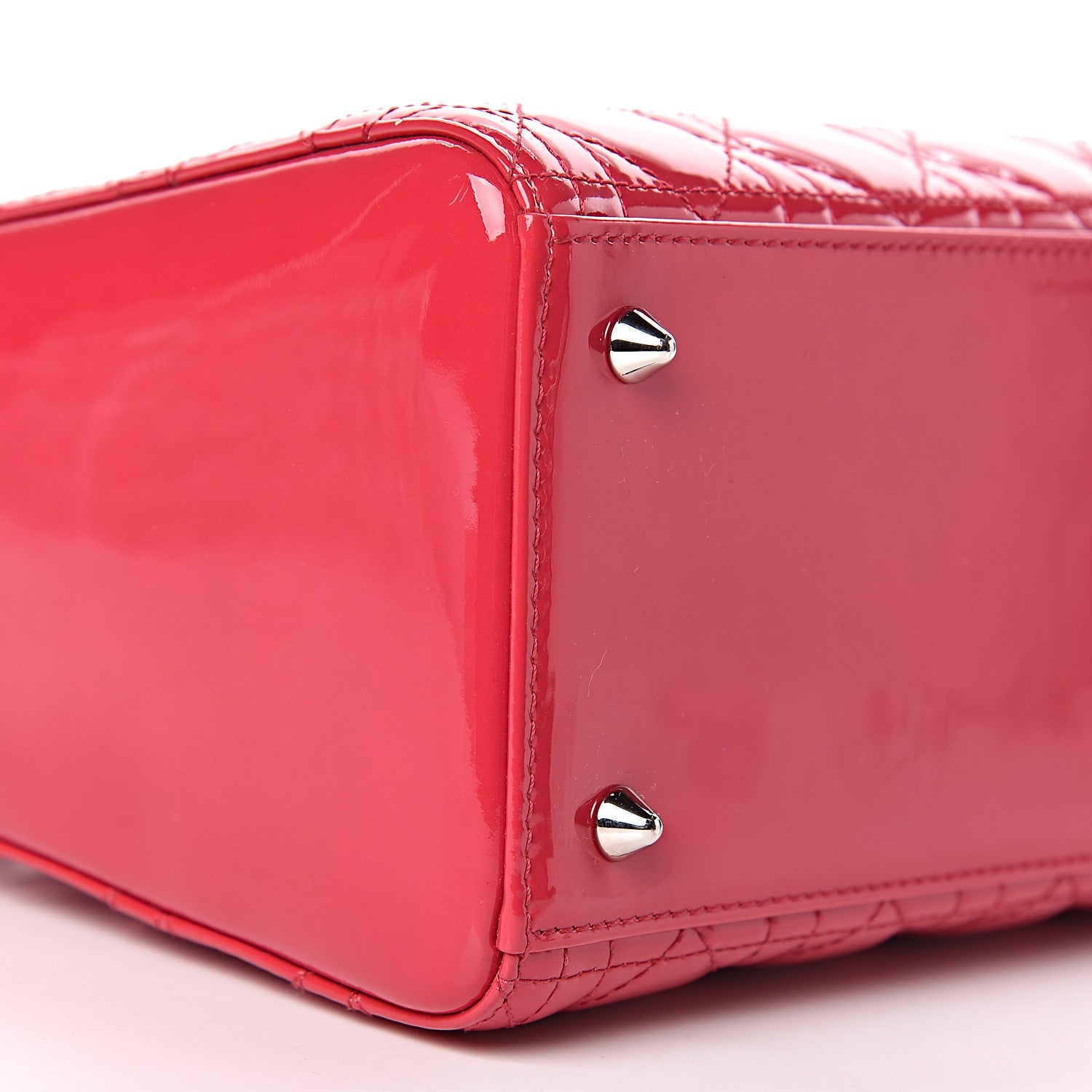 Christian Dior Patent Cannage Medium Lady Dior Fuchsia 8 of 11