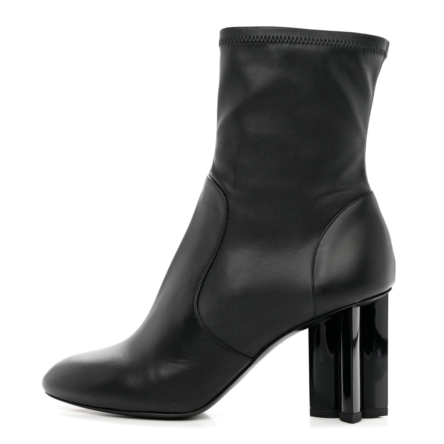 Calfskin Silhouette Ankle Boots 39 Black