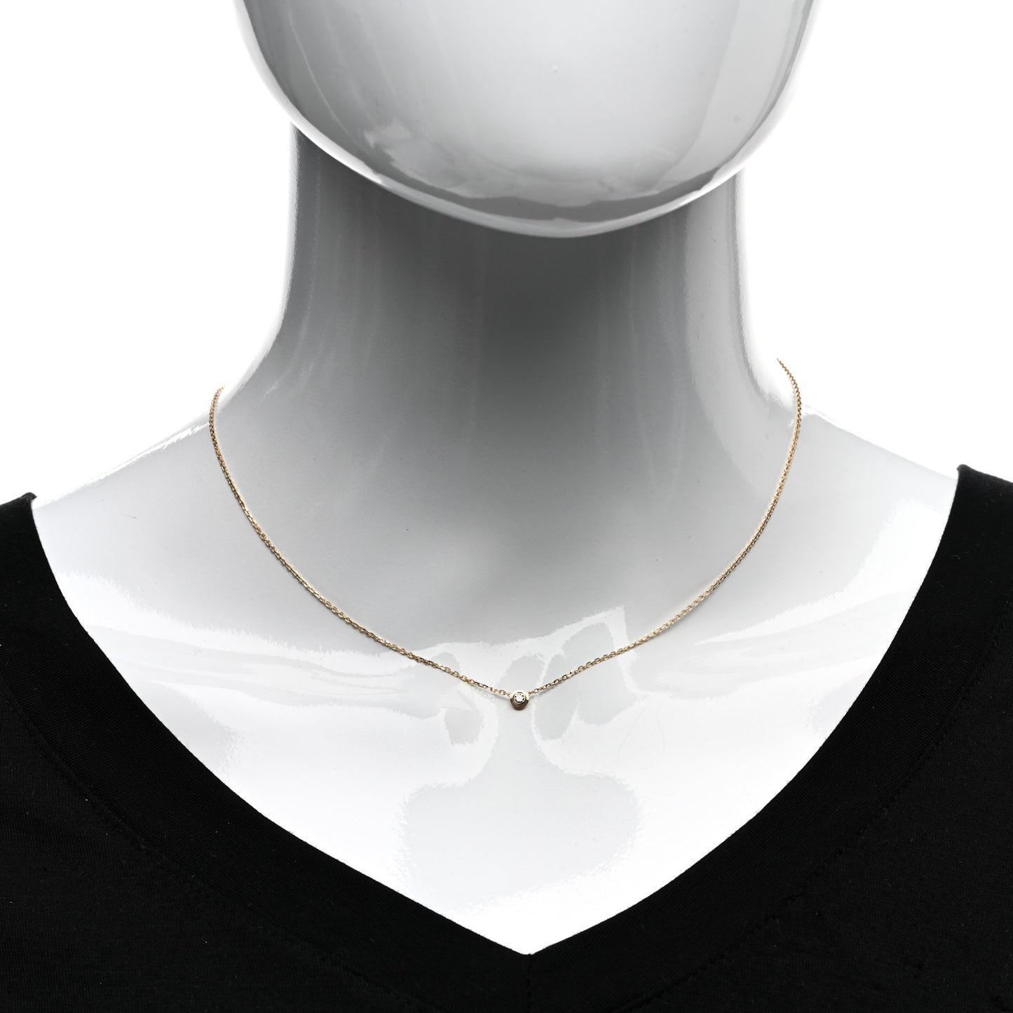 18K Yellow Gold Diamond XS D'Amour Pendant Necklace