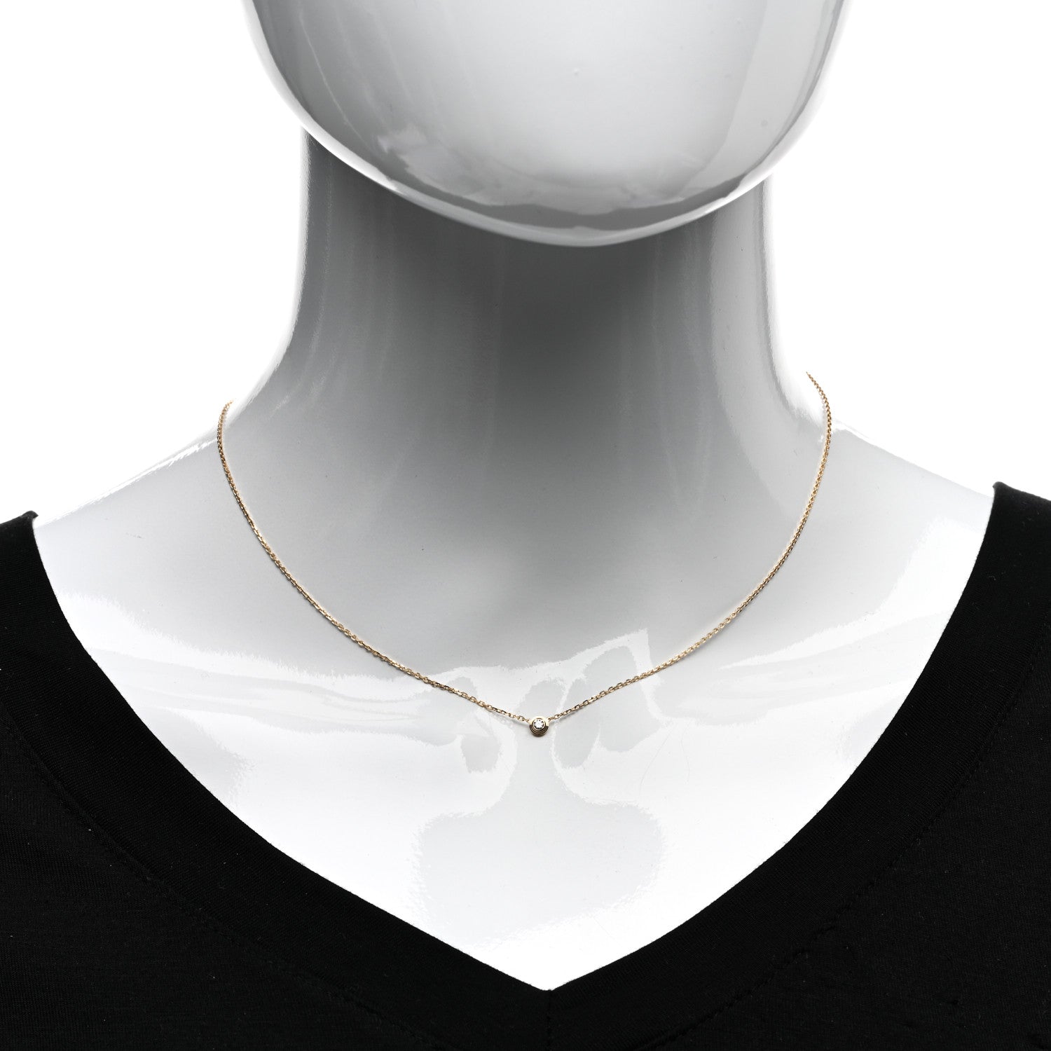 Cartier 18K Yellow Gold Diamond XS D'Amour Pendant Necklace 2 of 6