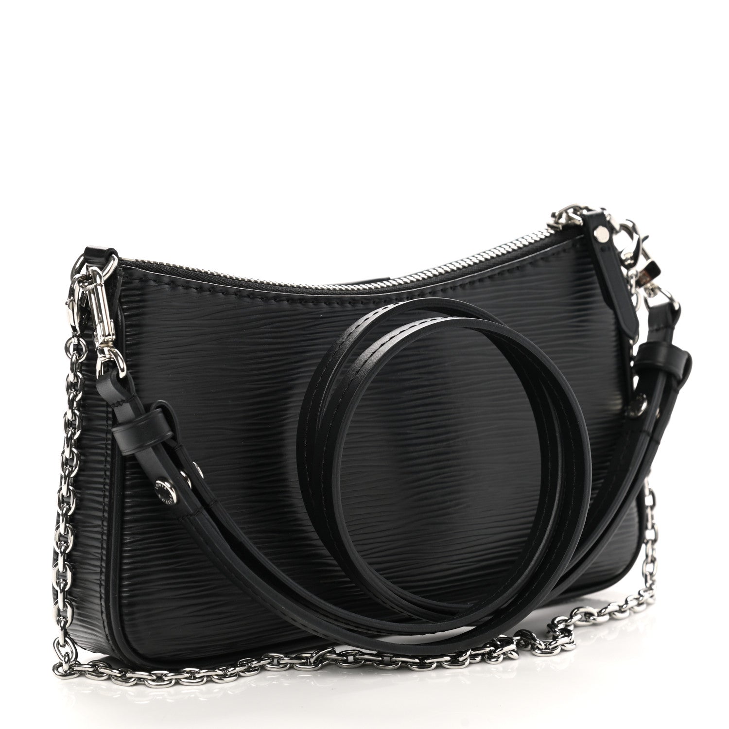 Louis Vuitton Epi Easy Pouch On Strap Black 3 of 9