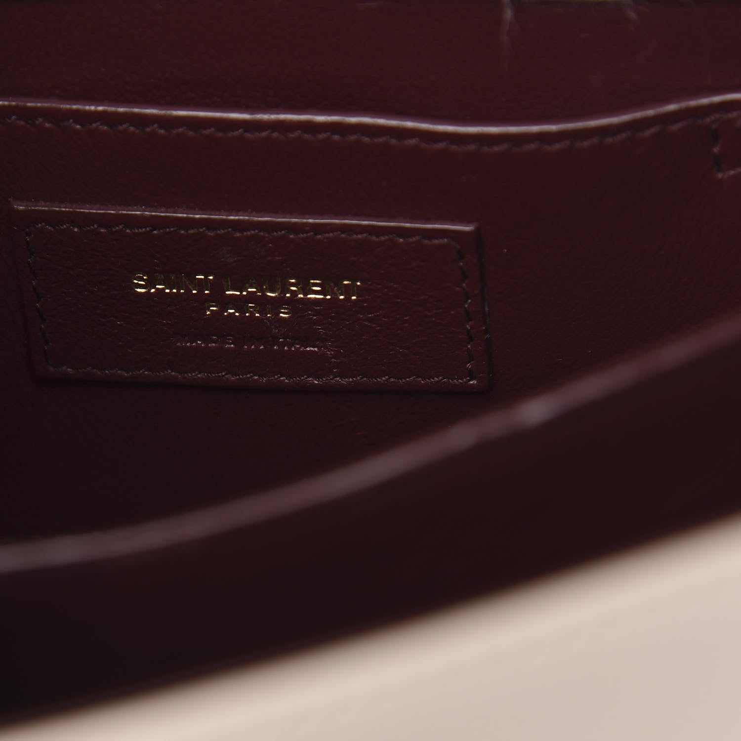 Saint Laurent Grain de Poudre Mini Classic Monogram Cassandra Top Handle Crema Soft Rouge Legion 6 of 11
