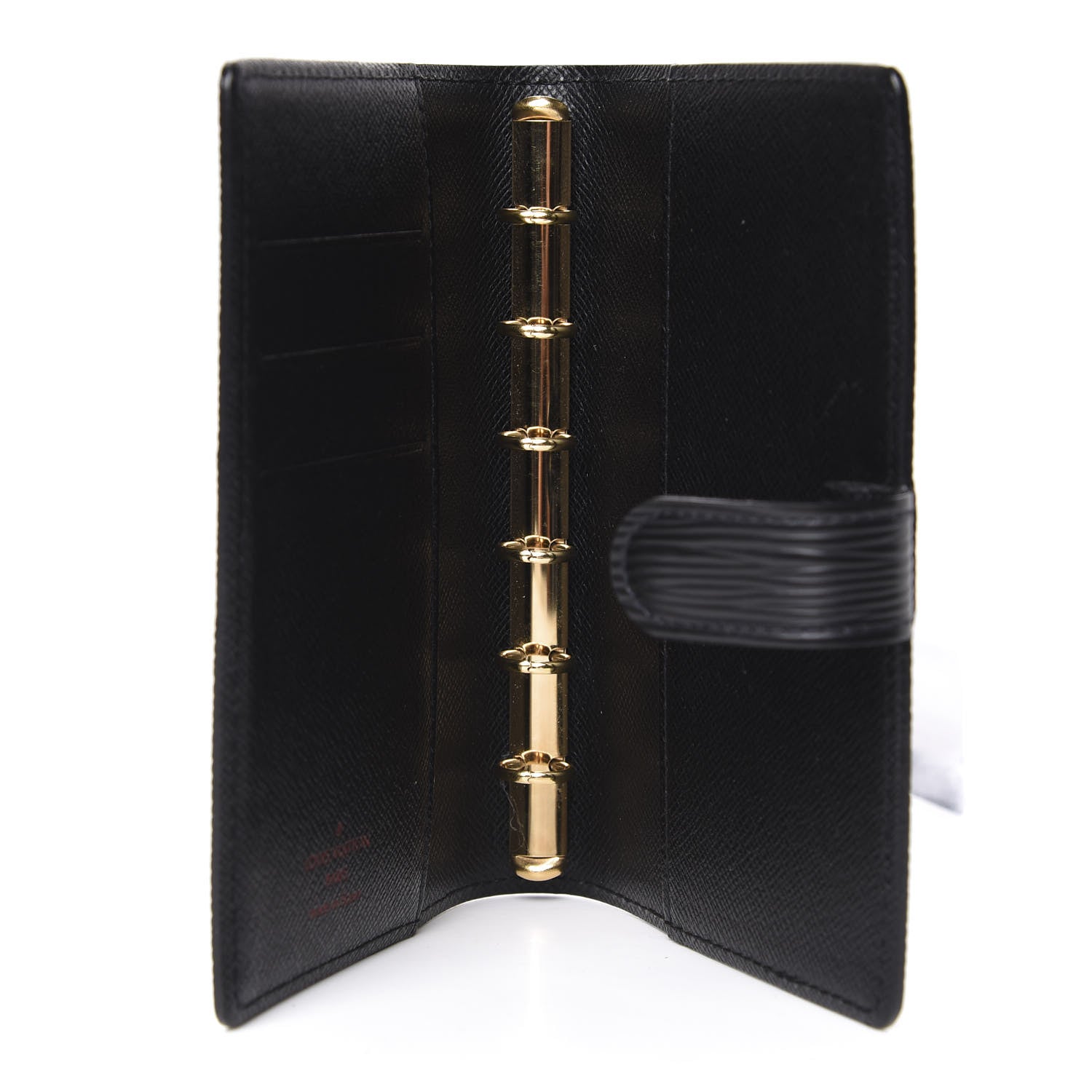 Louis Vuitton Epi Small Ring Agenda Cover Black 6 of 10