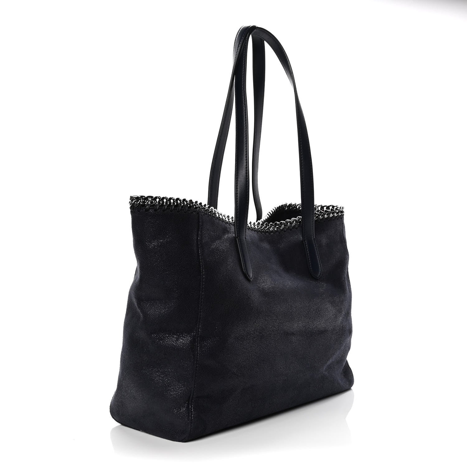 Stella McCartney Shaggy Deer Falabella East West Shopper Tote Navy 2 of 11