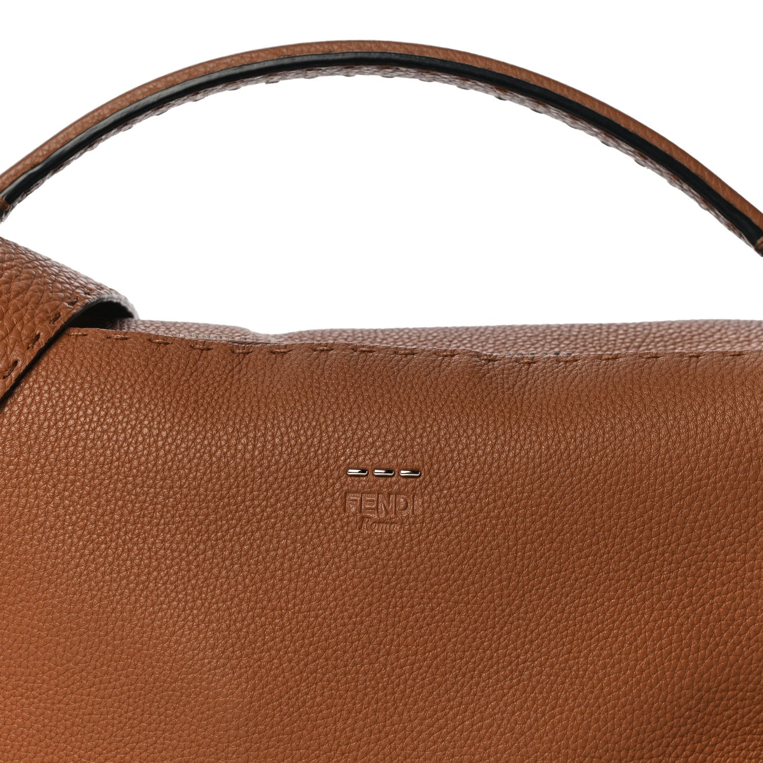 Fendi Cuoio Romano Selleria Lei Boston Tote Mou 9 of 11