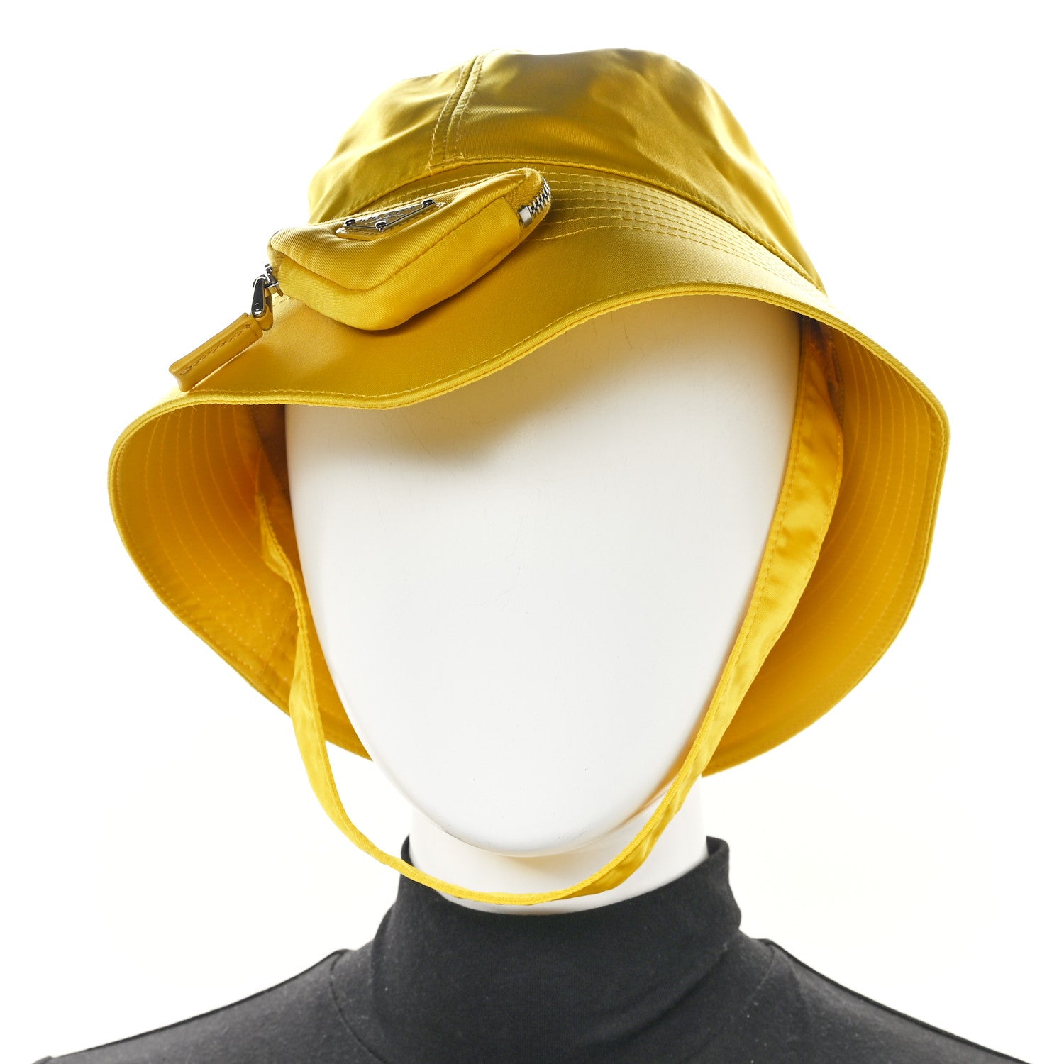 Prada Re-Nylon Mens Multifunctional Bucket Hat XL Giallo 2 of 8