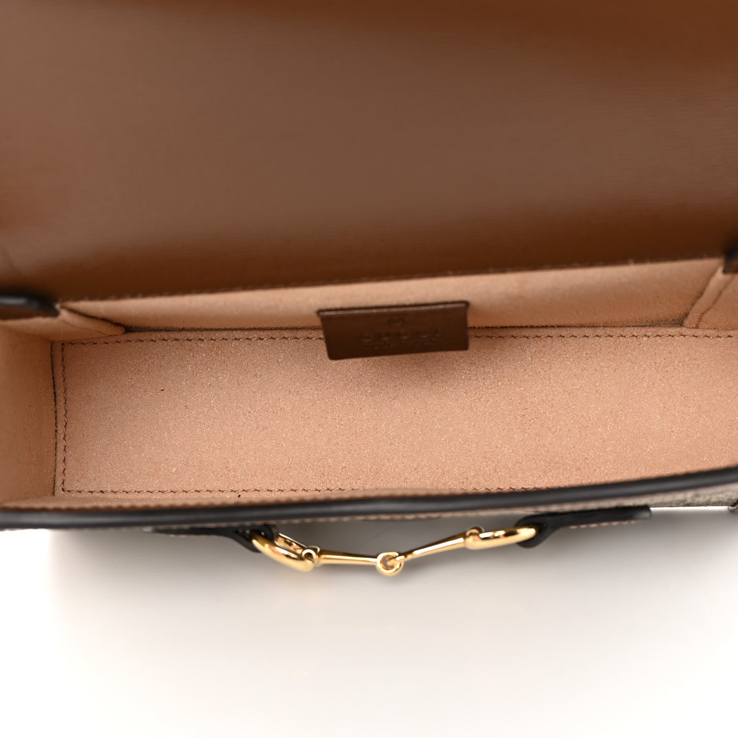 Gucci GG Supreme Monogram Mini Horsebit 1955 Shoulder Bag Beige Brown Sugar 5 of 11