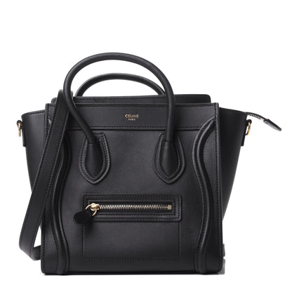 Celine Smooth Calfskin Nano Luggage Black 1 of 10
