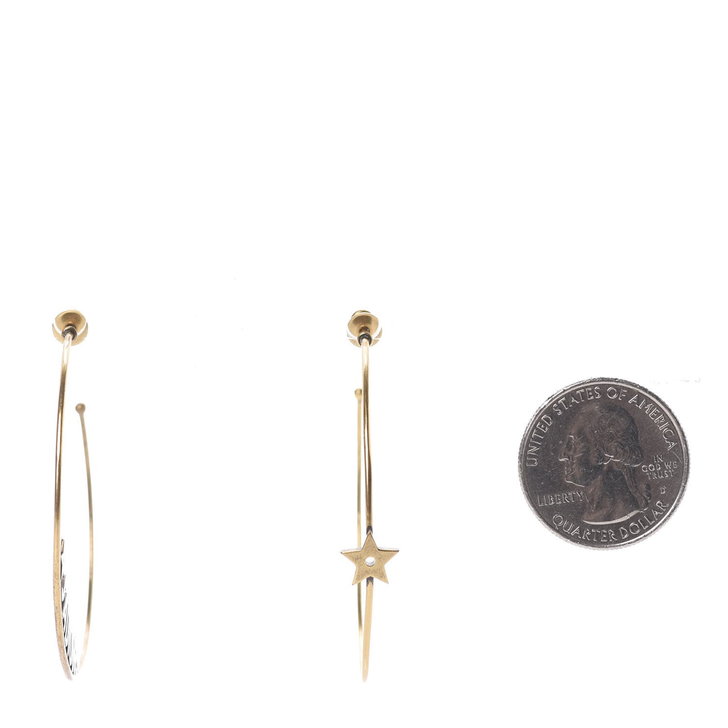 Metal J'Adior Hoop Earrings Aged Gold