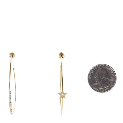 Christian Dior Metal J'Adior Hoop Earrings Aged Gold 2 of 5