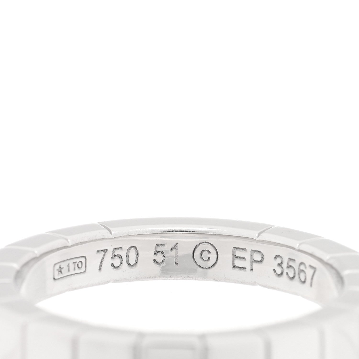 Cartier 18K White Gold Lanieres Ring 51 5.75 4 of 4