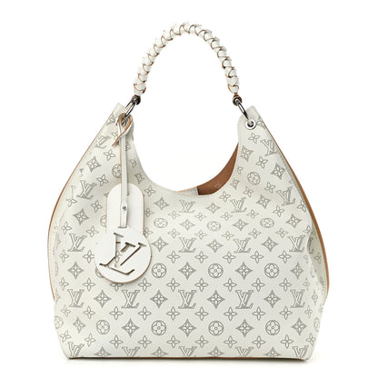 Louis Vuitton Mahina Carmel Hobo Snow 1 of 12
