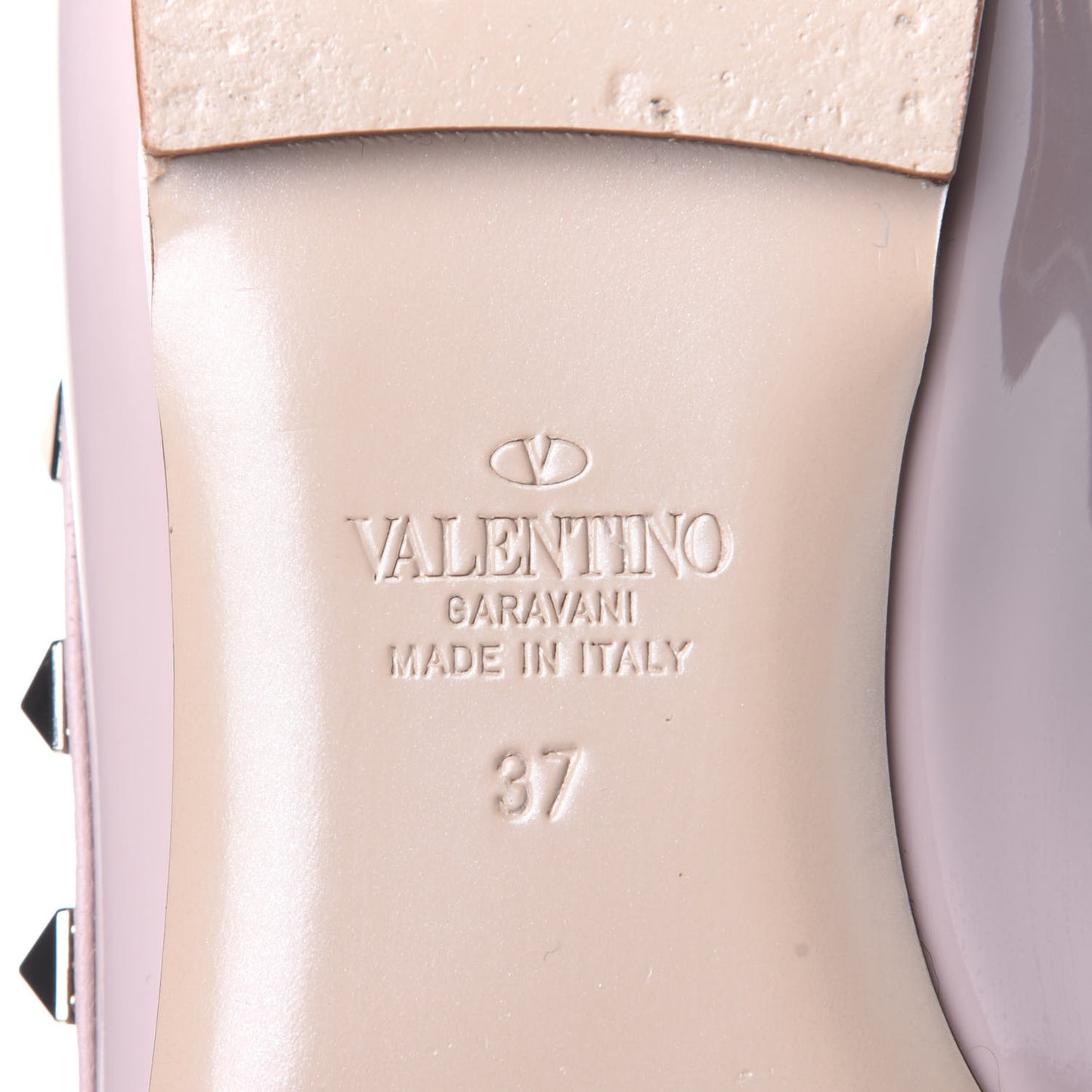 Patent Rockstud Ballerina Flats 37 Pink