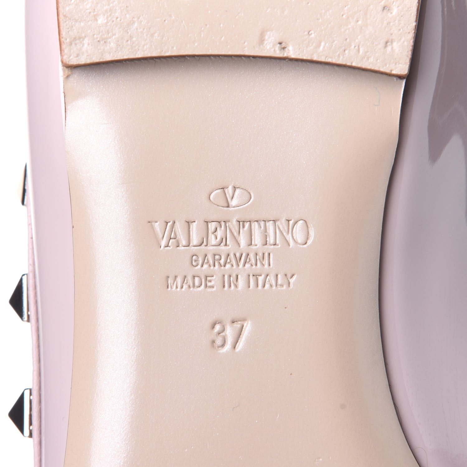 Valentino Garavani Patent Rockstud Ballerina Flats 37 Pink 8 of 10