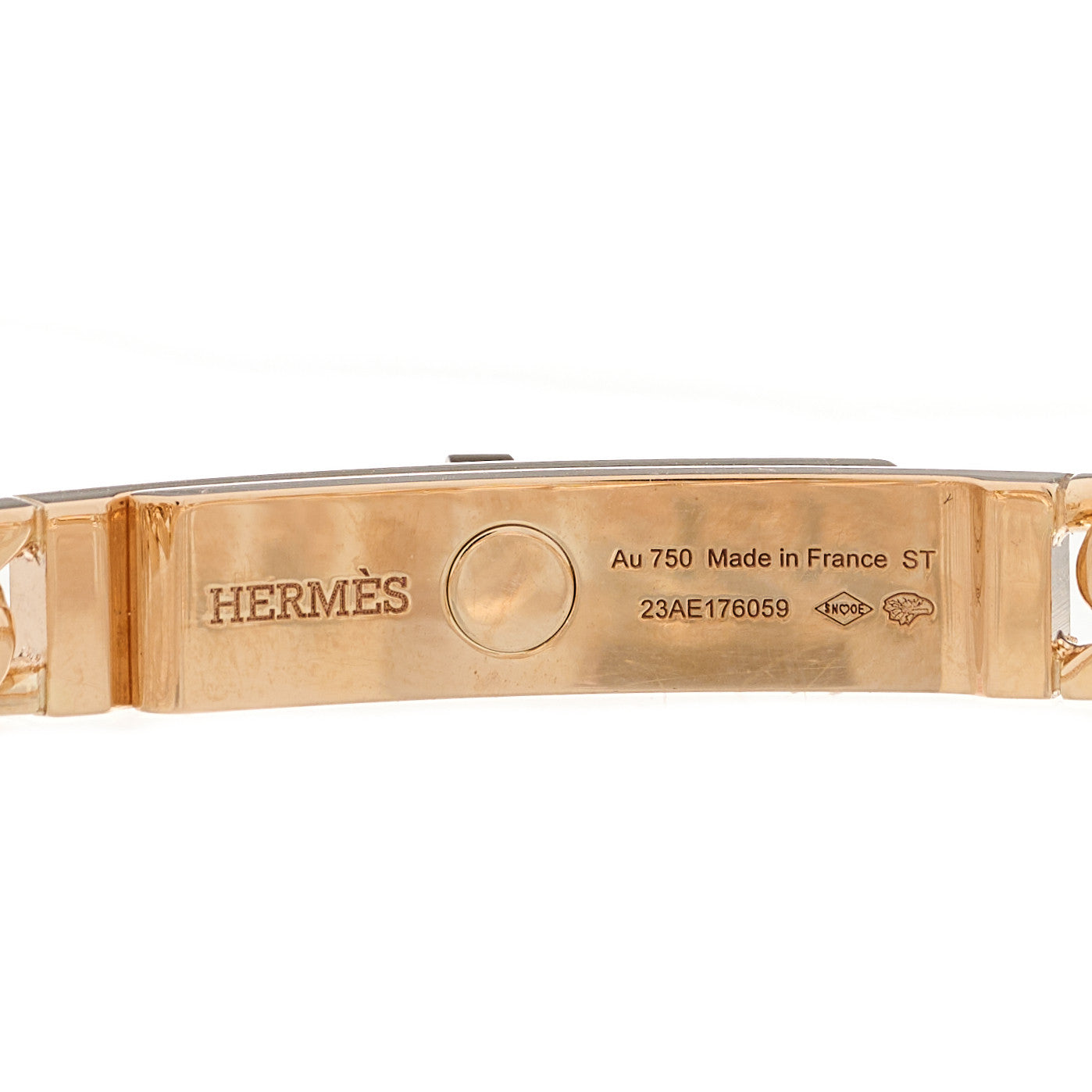 18K Rose Gold Diamond PM Kelly Gourmette Bracelet ST