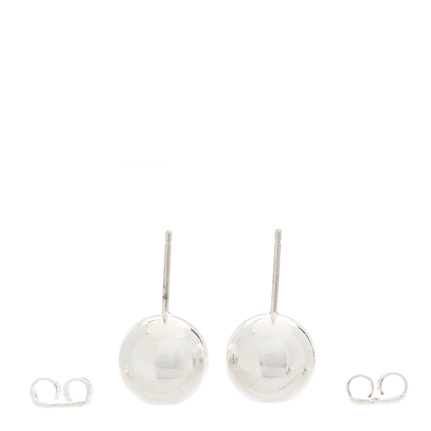 Tiffany Sterling Silver 10mm Hardwear Ball Earrings 3 of 4