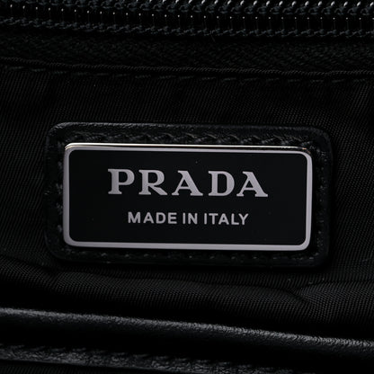 Prada Re-Nylon Men's Padded Logo Backpack With Hood Black 6 of 11
