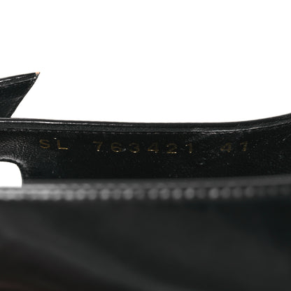 Saint Laurent Glazed Calfskin Lee Slingback Pumps 41 Black 10 of 14