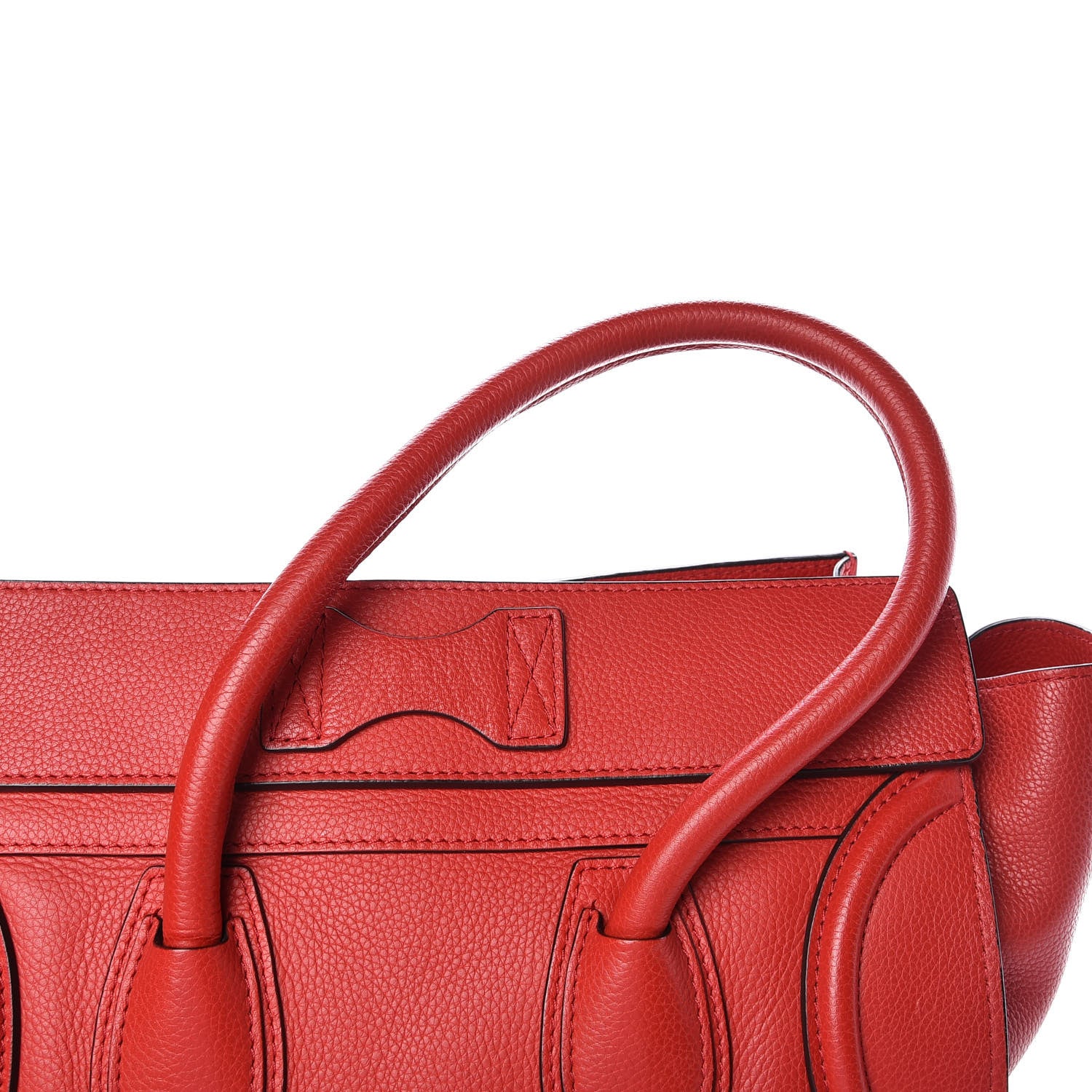 Celine Pebbled Calfskin Mini Luggage Red 17 of 17