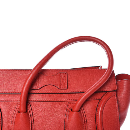 Celine Pebbled Calfskin Mini Luggage Red 17 of 17