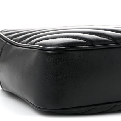Saint Laurent Calfskin Matelasse Monogram Monochrome Lou Camera Bag Black 9 of 13