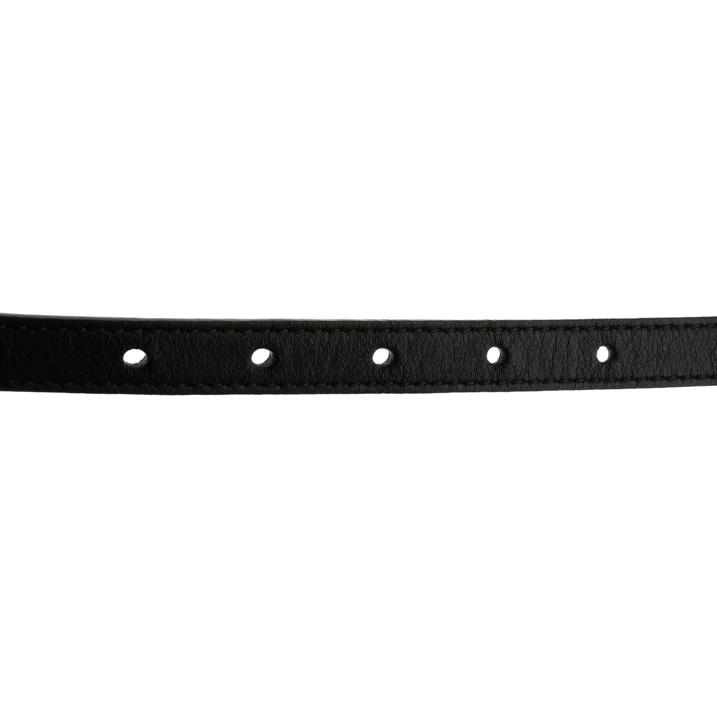 Calfskin Skinny Studded Feline Belt 80 32 Black Red