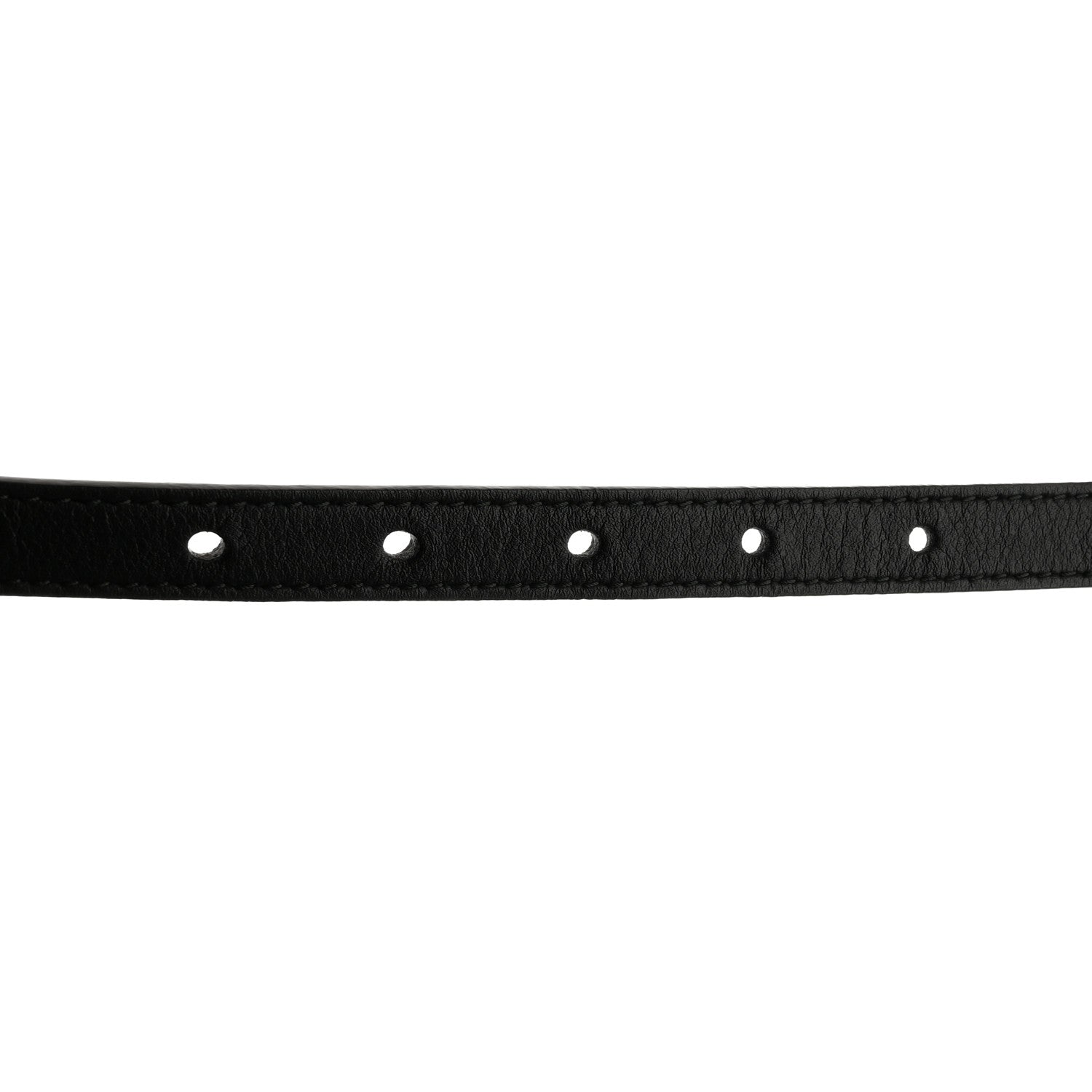 Gucci Calfskin Skinny Studded Feline Belt 80 32 Black Red 4 of 7