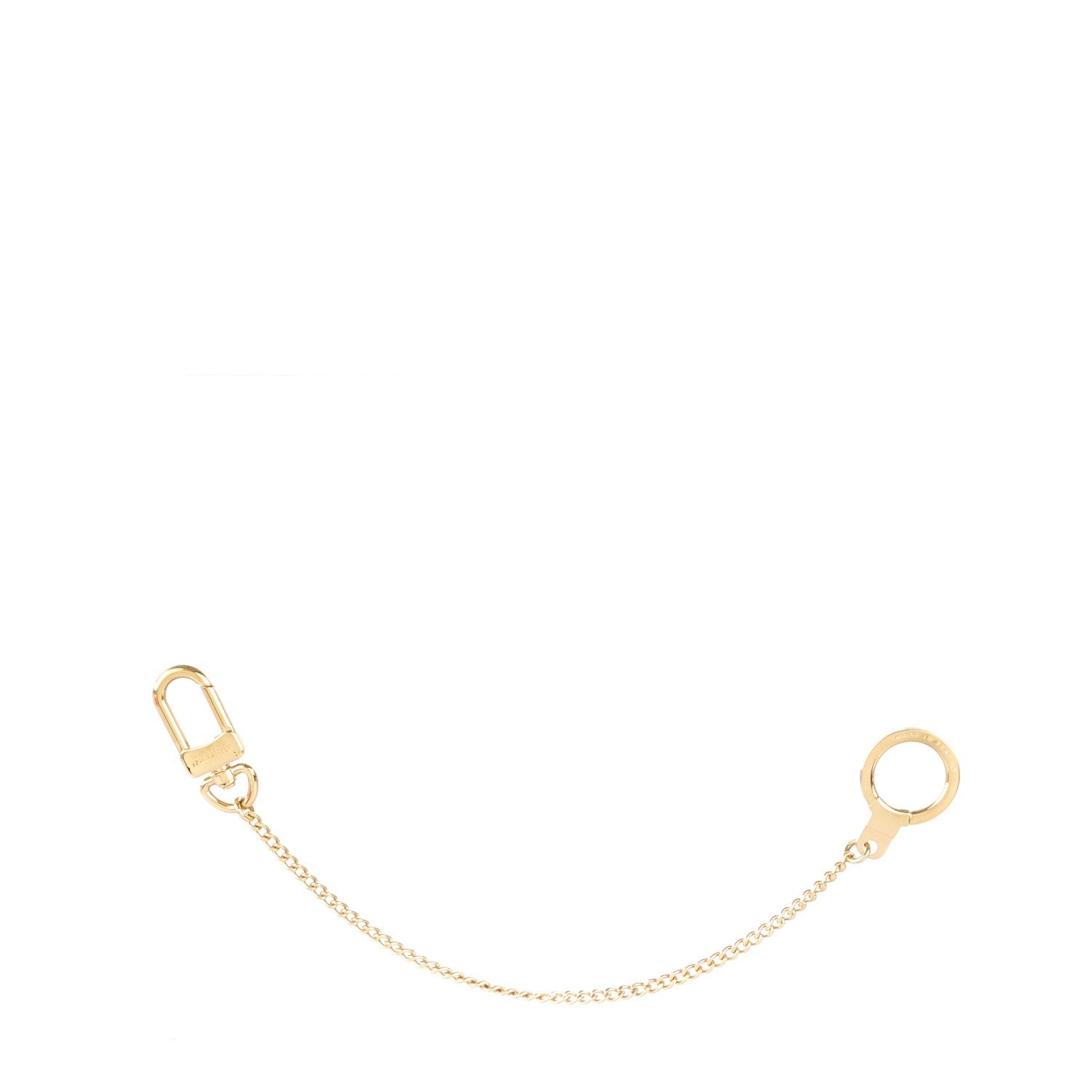 Louis Vuitton Metal Pochette Extender Key Ring Chain Gold 1 of 3
