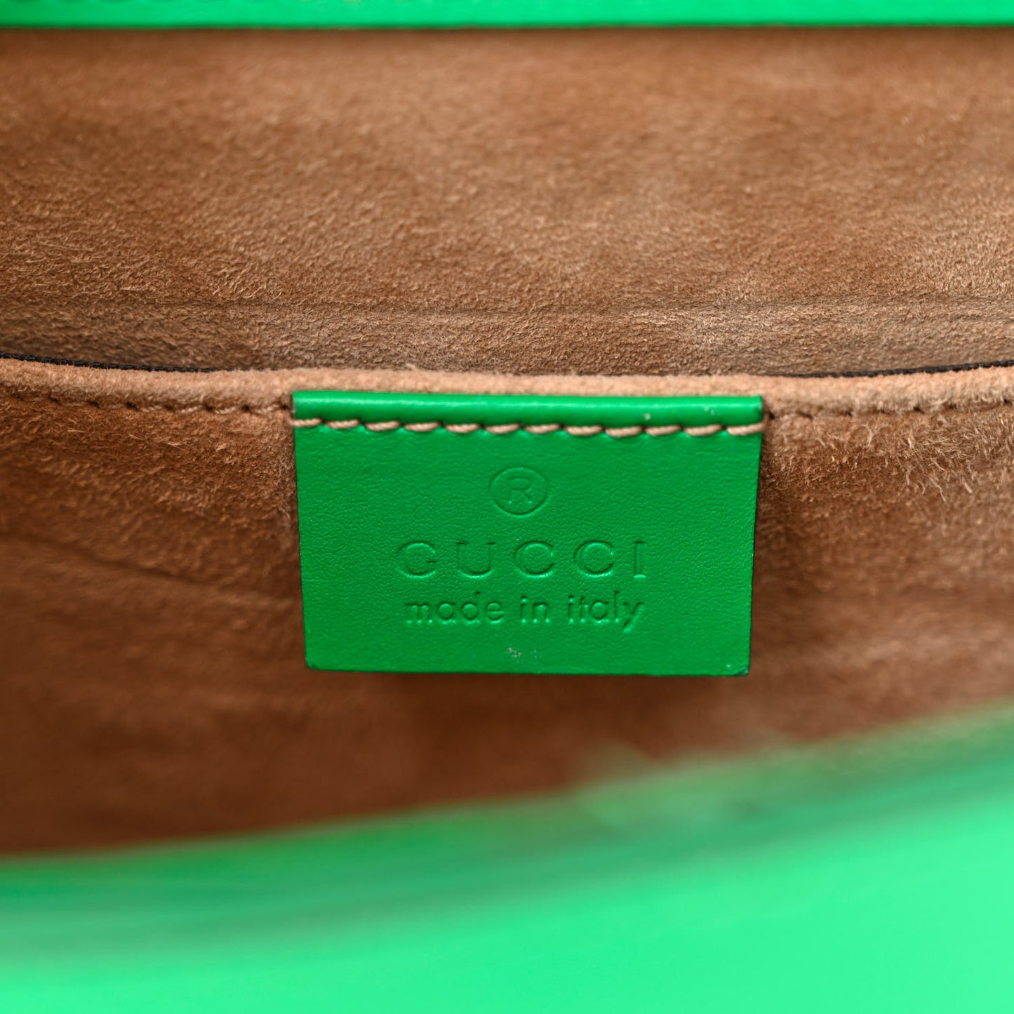 Vitello Fontanella Web Mini Sylvie Top Handle Bag Synthetic Green Garden